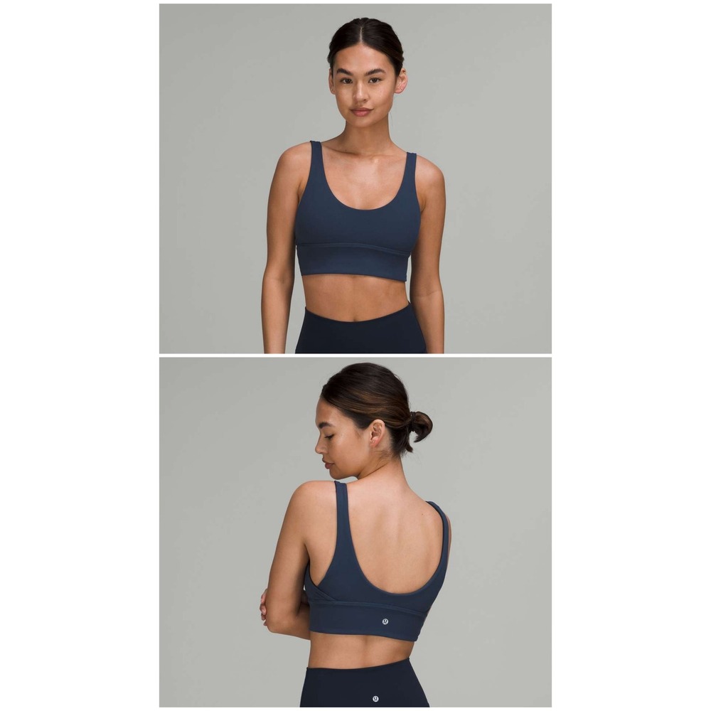 Lululemon Align Reversible Sports Bra Scoop Neck in True Navy / Slate Blue